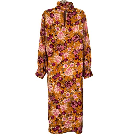 Who What Wear Shift Style Dress in Autumn Bloom Size L - Picture 4 of 13